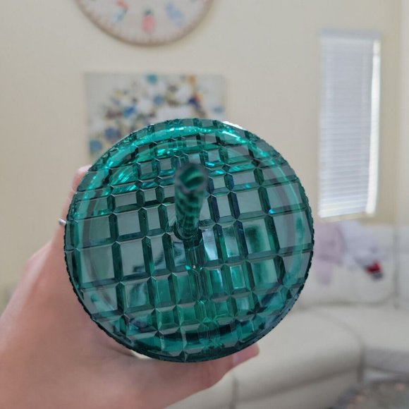 Starbucks Holiday 2021 Studded Dark Green Jeweled Tumbler Cold Cup Grande 16oz - Picture 5 of 5